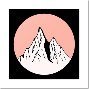 Mountains Sketch V11 Posters and Art